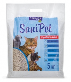 Природа Sani Pet Дерев'яний наповнювач «Універсальний» 5кг