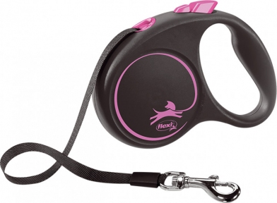 Flexi Black Design 5m, стрічка, рожевий 15kg