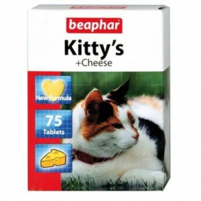 Beaphar Kitty Cheese Вітаміни для котів 75 шт