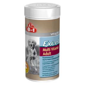 8in1 Excel Multi Vitamin Adult Мультивітаміни для дорослих собак 70шт