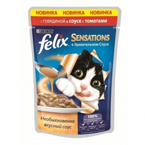 Felix Sensations Яловичина в соусі з томатами 100g