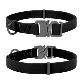 Collar WAUDOG Waterproof нашийник водостійкий, пряжка-фастекс, (ш - 20мм, дл - 25-50мм), чорний