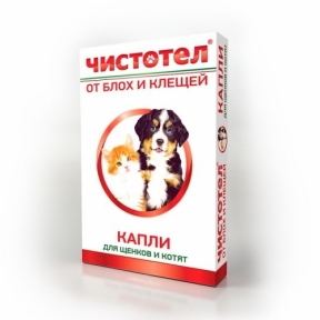 Чистотіл краплі від бліх та кліщів для кошенят та цуценят 4шт (1 шт)