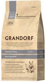  Grandorf Rabbit&Turkey Adult Sterilized для стерильних кішок з кроликои та індичкою  0,4 kg