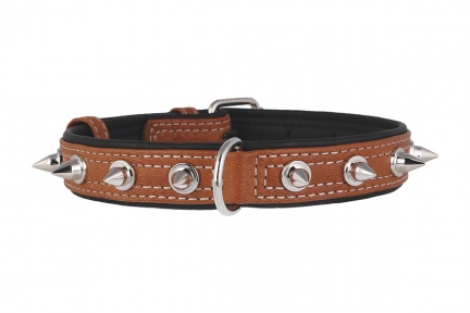  Collar Soft нашийник з шипами коричневий верх 35мм/57-71см