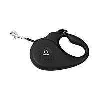 Collar рулетка для собак ХS, 12кг, 3 м стрічка чорна