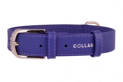 Collar Glamour нашийник без прикрас фіолетовий 15мм/27-36см