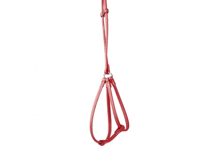 Collar Glamour Шлей кругла з повідцем червона 42-60см/46-64см