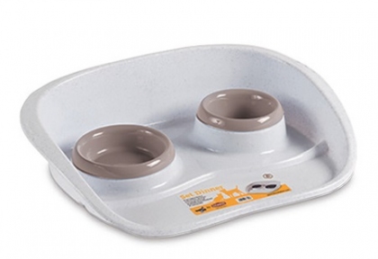 Stefanplast Set Diner, миски на таці 0,25л+0,3л (ніжно-рожевий)