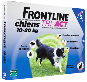 Frontline Tri-Act протипаразитарні краплі для собак вагою 10-20кг\2мл 3шт(3 шт)