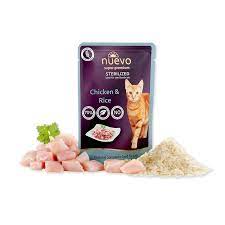 NUEVO Sterilized Cat,  пауч з куркою та рисом, для дорослих кастрованих котів, 85г