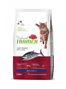 Natural Trainer Adult +1yers with tuna, сухий корм для дорослих котів з тунцем, 1,5 кг