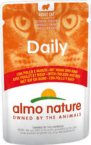 Almo Nature Dailly Cat паучс з яловичиною та ягням для котів, 70g