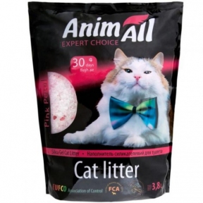 AnimAll наповнювач силікагель Рожевий пелюстка для котів, 3.8л