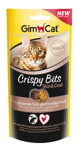 GimCat Crispy Bits м'ясні кульки для шкіри та вовни 40г