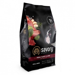 Savory Small Breeds rich in Fresh Turkey&Lamb сухий корм для дрібних порід з індичкою та  ягням, 8кг