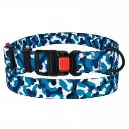 BronzeDog Urban нашийник капрон пластикова пряжка кісточки 20мм\30-40см блакитний
