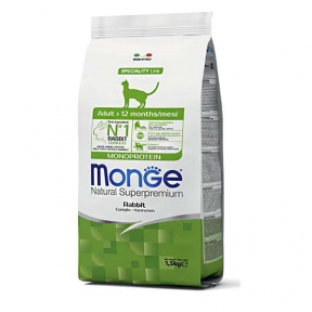 Monge Cat Сухий корм для дорослих котів кролик 1.5kg