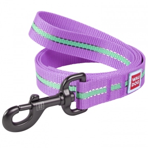  Collar WAUDOG Nylon повідець зі світловідбиваючою стрічкою, фіолетовий (ш - 20мм, дл - 122см)