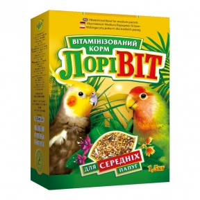 Лорі ЛоріВіт корм для середніх папуг 1,5кг