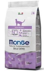 Monge Cat Sterilised Сухий корм для дорослих стерилізованих котів 1.5kg