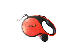  Animall Рулетка-повідець для собак RETRACTABLE з диспенсером, до 50кг/5м, червона, L
