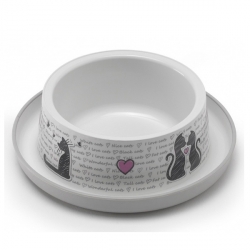 Moderna Trendy Dinner №1 Cats in Love МОДЕРНА миска для котів 350ml d-16 білий