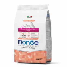 Monge Dog Mini Adult, лосось із рис 15кг