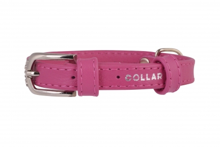Collar Glamour нашийник без прикрас XS 12мм 21-29см рожевий