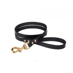 BronzeDog Повідець для собак, Україна, латунний карабін, 12мм/120см, чорний