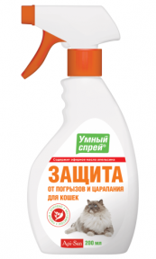 Api-San Розумний Спрей захист від погризів та подряпин кіт 250мл