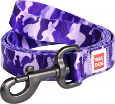  Collar WAUDOG Nylon повідець з малюнком Фіолетовий камо
