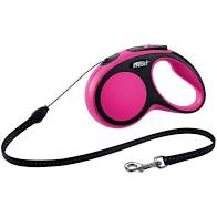 Flexi New Comfort 5m 12kg S трос, рожевий