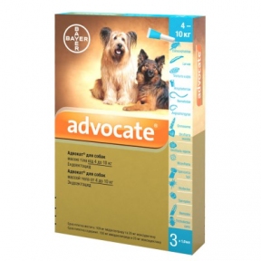 Advocate для собак 4-10кг 0,1 мл (3 шт)