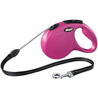  Flexi Standart M 5m, трос, рожевий 20kg