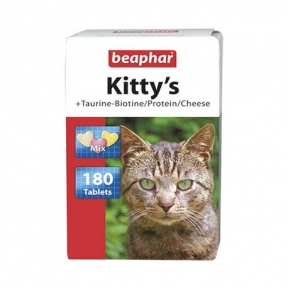Beaphar Kitty's MIX вітаміни для котів з таурином біотином, протеїном та сиром 180шт