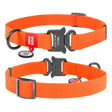 Collar Ошейник для собак WAUDOG Waterproof пласт.пряжка-фастекс ( ш-25мм, дл-38-58см), помаранчевий