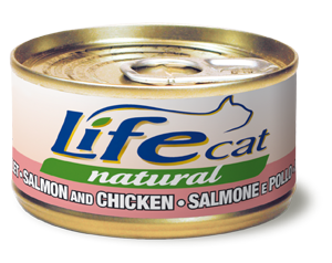 LifeCat Лосось з курячим філе 70g