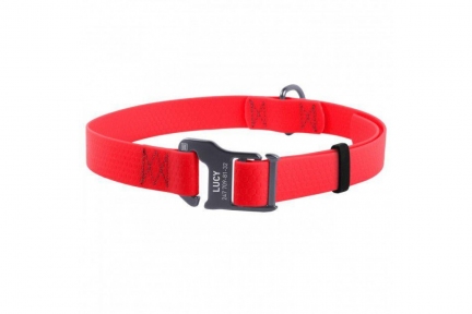 Collar WAUDOG Waterproof нашийник водостійкий, пряжка-гачок, (ш - 20мм, дл - 25-50мм), червоний