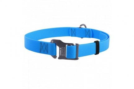 Collar WAUDOG Waterproof нашийник водостійкий, пряжка-гачок, (ш - 20мм, дл - 25-50мм), блакитний