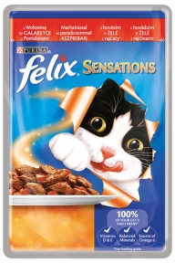 Felix Sensations Яловичина в желе з томатами 85g