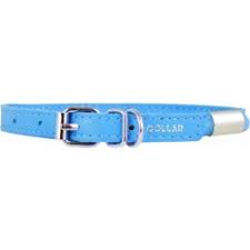 Collar Glamour нашийник круглий з адресником L (блакитний) 45-53см
