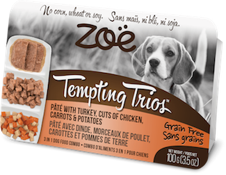 ZOE Tempting Trios д/собак індичка-курка 100г