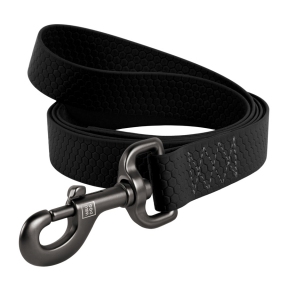 Collar WAUDOG повідець для собак нейлон, чорний (ш - 15мм, дл - 200см)