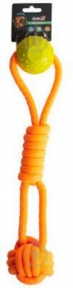 Animall Grizzzly 9864, Іграшка, канат з кулькою, orange/vellow