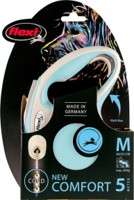 Flexi New Comfort 5m, трос, блакитний 20kg