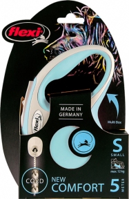 Flexi New Comfort 5m 12kg S трос, блакитний