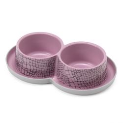 Moderna Double Trendy Dinner WildLife МОДЕРНА подвійна миска для котів d-10см рожева