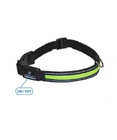 Croci Нашийник світиться,регульований LED.USB M 2.5*36-51см(ЖОВТИЙ)