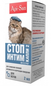 Api-San Стоп Інтим краплі для котів 2мл